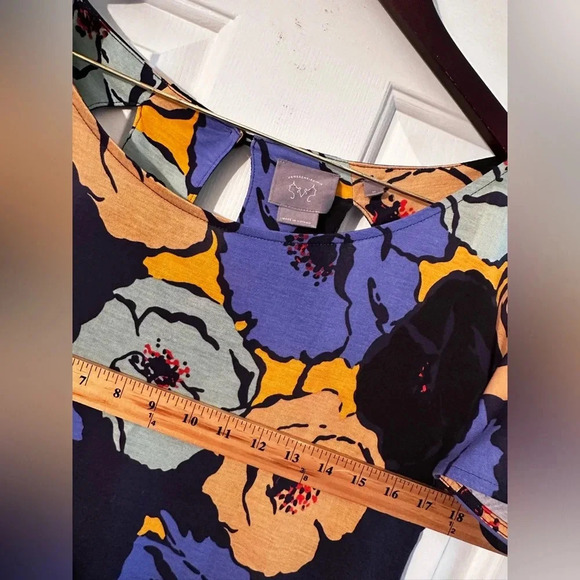 Anthropologie VANESSA VIRGINIA SILK BLEND Sheath A line Floral Dress MD Pockets - Picture 11 of 15